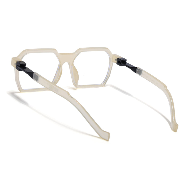 Voyage Light Yellow Square Eyeglasses for Men & Women - MG5064-C5
