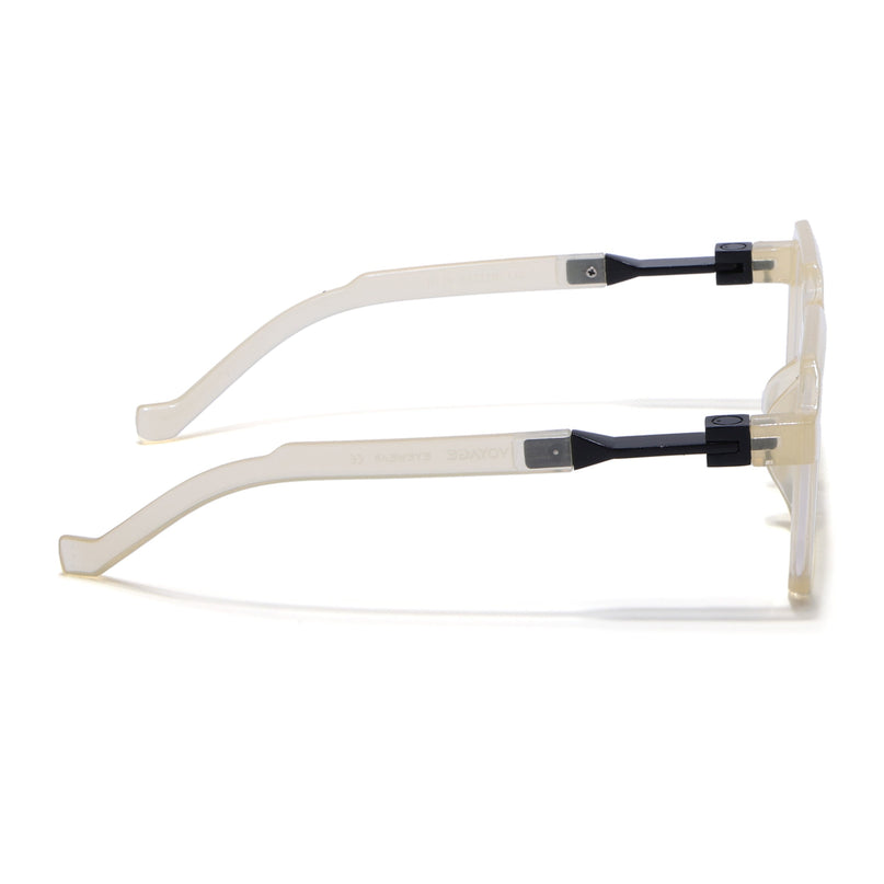 Voyage Light Yellow Square Eyeglasses for Men & Women - MG5064-C5