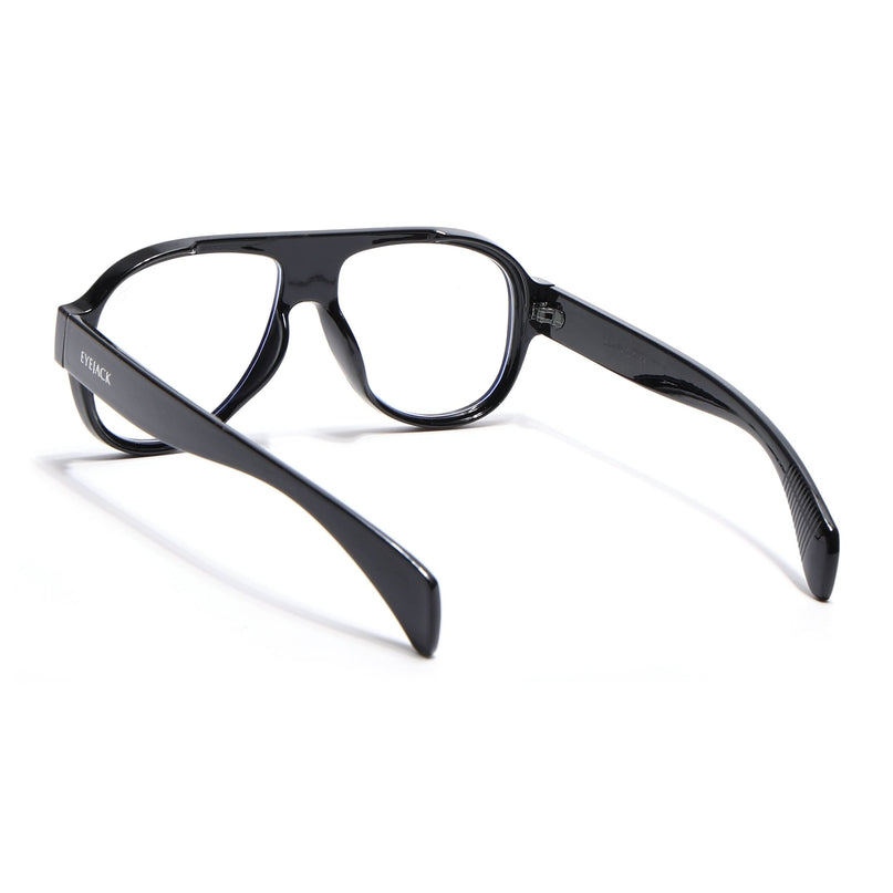 Eyejack Black Oversize Sunglasses for Men & Women (8821CL1097)