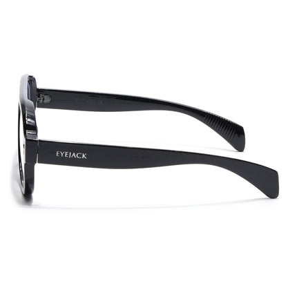 Eyejack Black Oversize Sunglasses for Men & Women (8821CL1097)