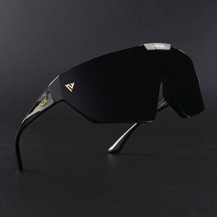 Falcon | Black Wrap Around Polarized Sunglasses | PMG5858
