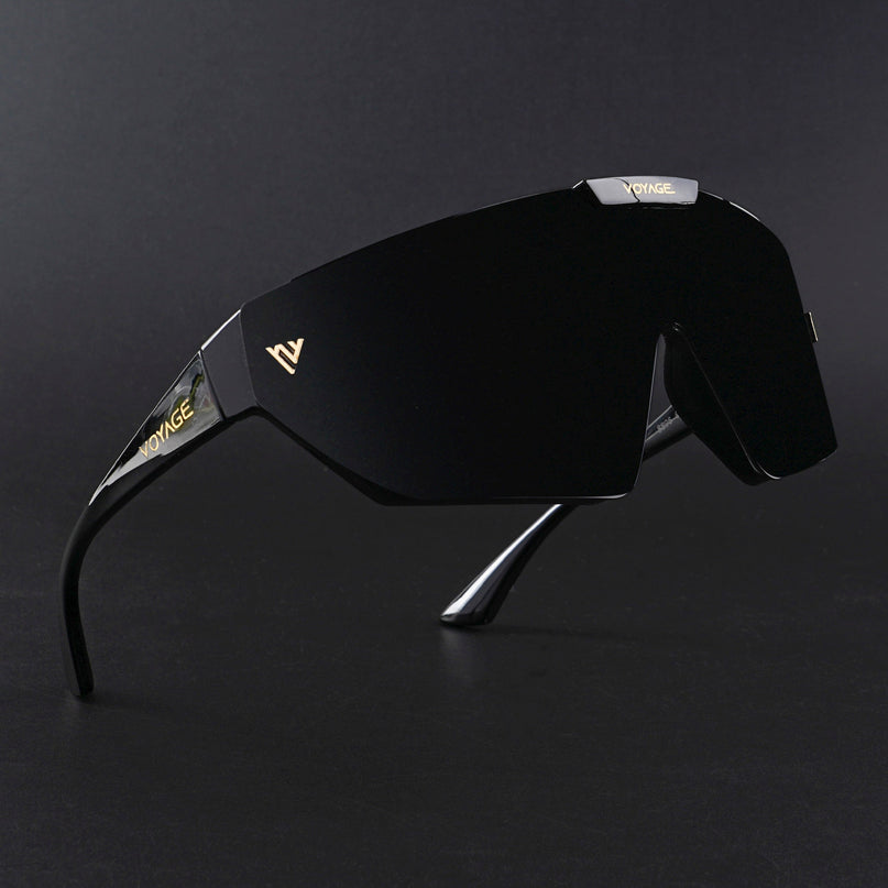 Falcon | Black Wrap Around Polarized Sunglasses | PMG5858