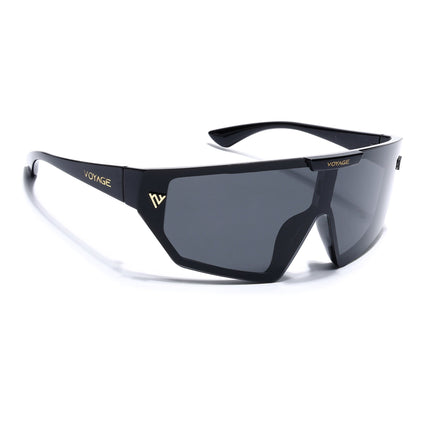 Falcon | Black Wrap Around Polarized Sunglasses | PMG5858