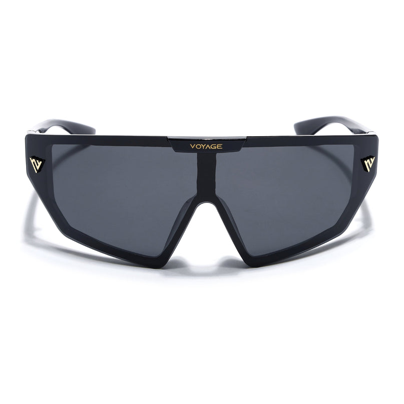 Falcon | Black Wrap Around Polarized Sunglasses | PMG5858