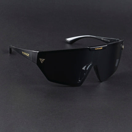 Falcon | Black Wrap Around Polarized Sunglasses | PMG5858