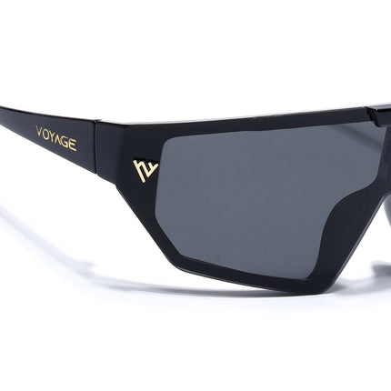 Falcon | Black Wrap Around Polarized Sunglasses | PMG5858