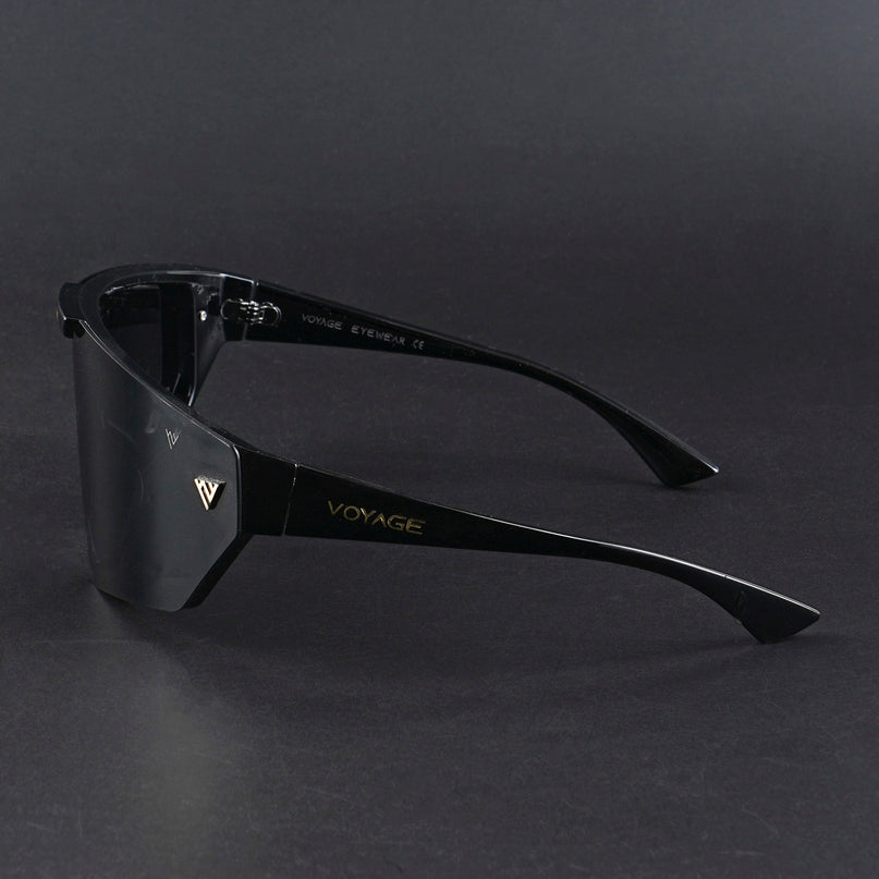 Falcon | Black Wrap Around Polarized Sunglasses | PMG5858