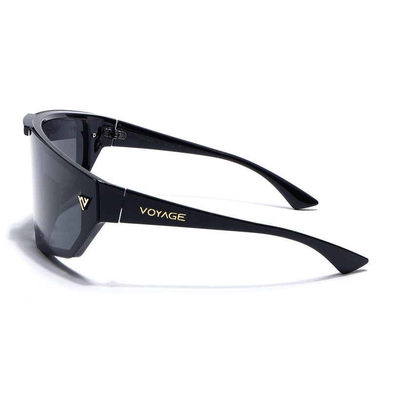 Falcon | Black Wrap Around Polarized Sunglasses | PMG5858
