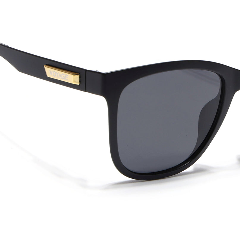 Active Matte Black Wayfarer Polarized Sunglasses - PMG4465