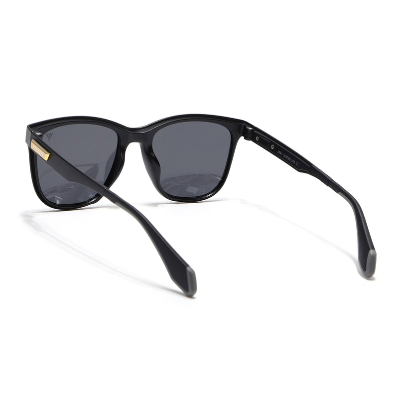 Active Matte Black Wayfarer Polarized Sunglasses - PMG4465