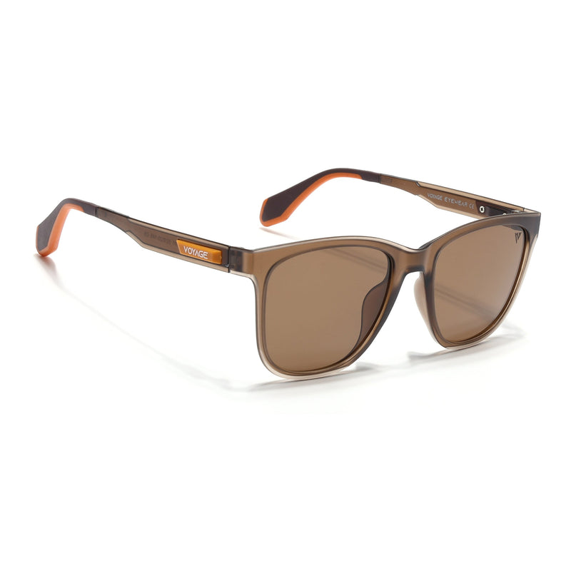 Active Brown Wayfarer Polarized Sunglasses - PMG4466