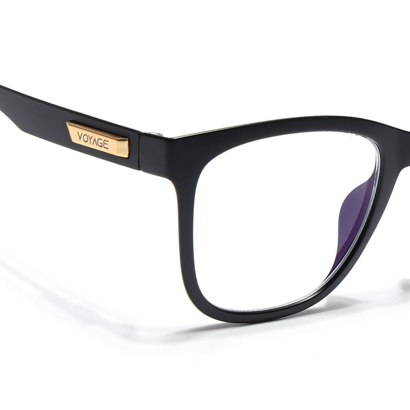 Voyage Exclusive Matt Black Wayfarer Eyeglasses for Men & Women - MG4469-C1