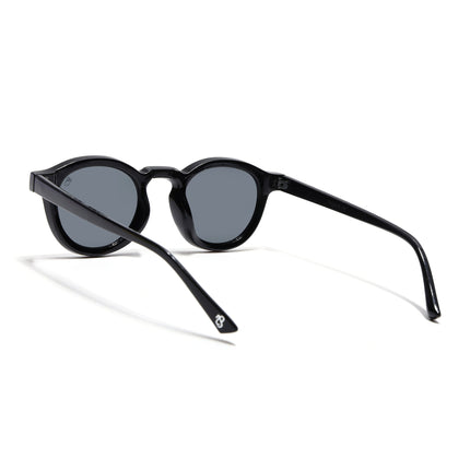 Eyejack Black Round Sunglasses for Men & Women (89290CL2188)