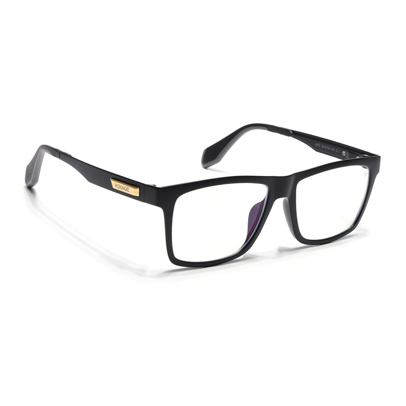 Voyage Exclusive Black Wayfarer Eyeglasses for Men & Women - MG4478-C1