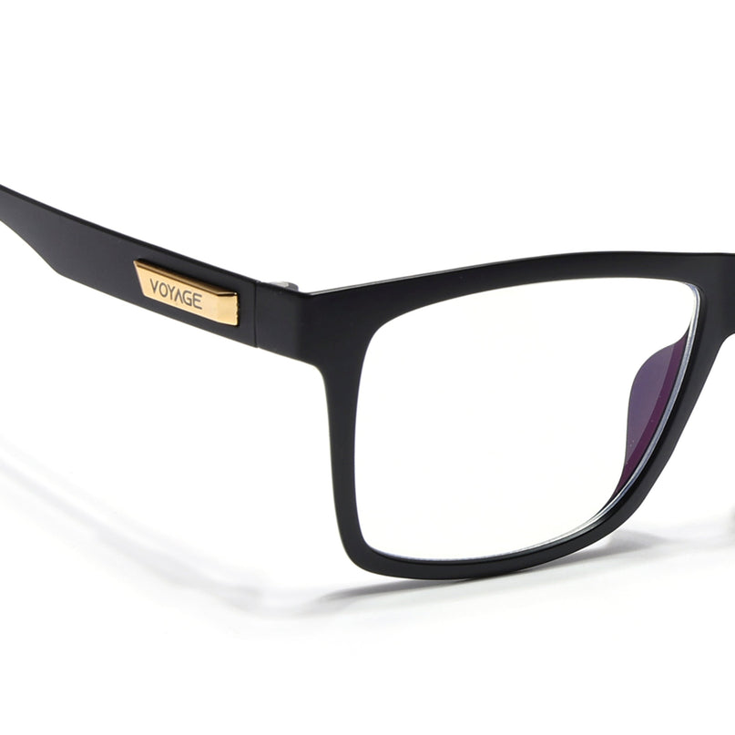 Voyage Exclusive Black Wayfarer Eyeglasses for Men & Women - MG4478-C1