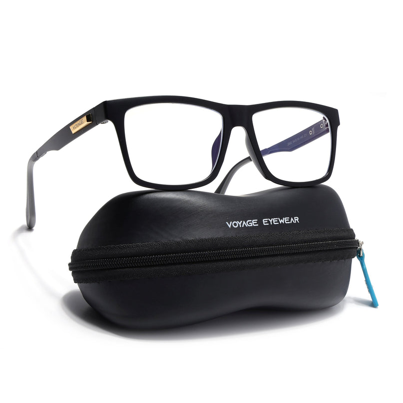 Voyage Exclusive Black Wayfarer Eyeglasses for Men & Women - MG4478-C1