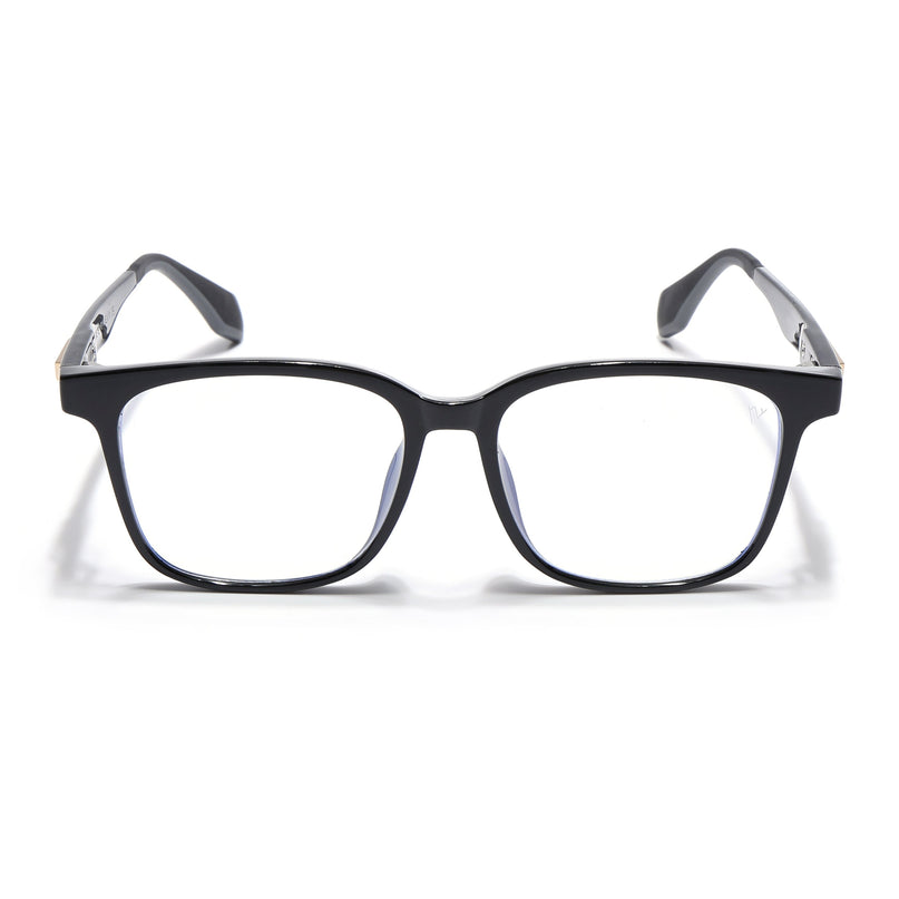Voyage Exclusive Shine Black Wayfarer Eyeglasses for Men & Women - MG4464-C1