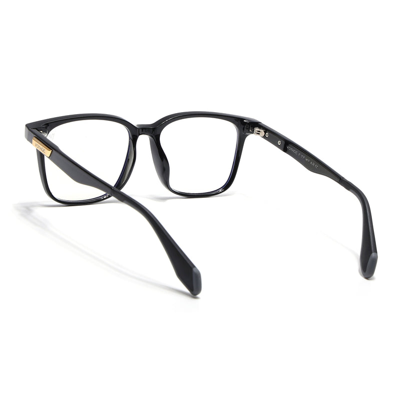 Voyage Exclusive Shine Black Wayfarer Eyeglasses for Men & Women - MG4464-C1
