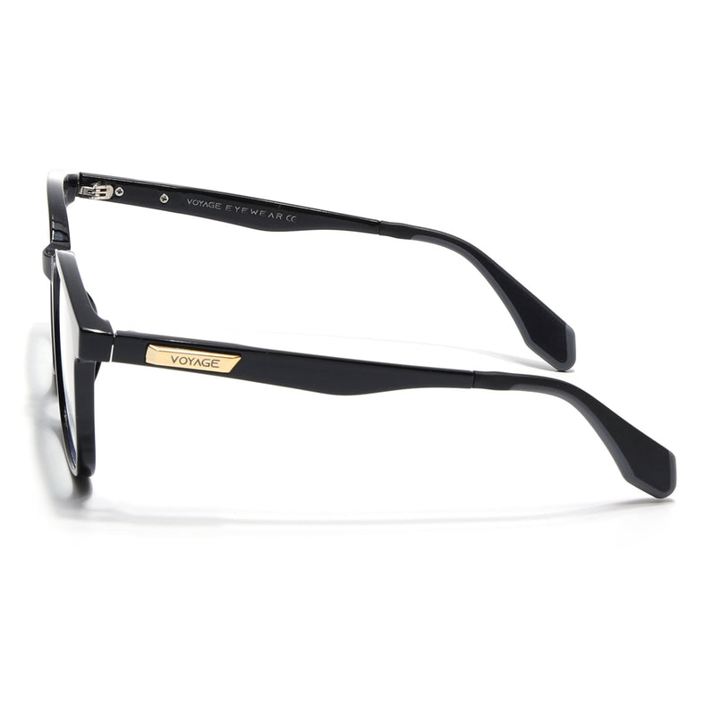 Voyage Exclusive Shine Black Wayfarer Eyeglasses for Men & Women - MG4464-C1