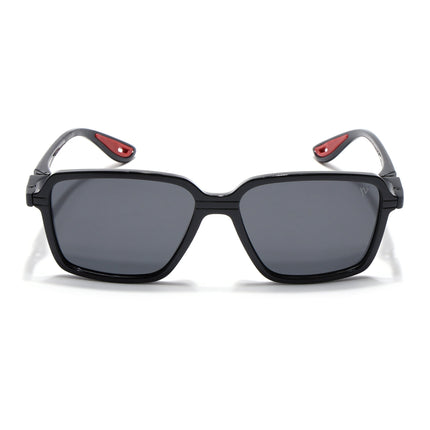 Hydra | Shine Black  Rectangle Polarized Sunglasses | PMG6653