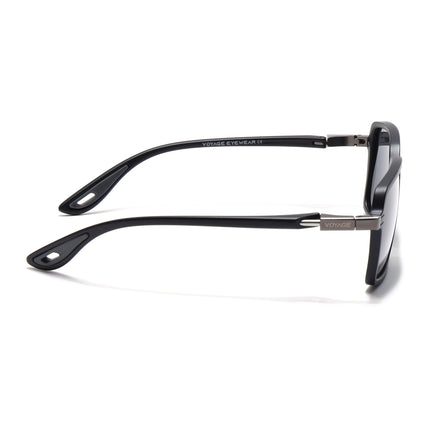 Hydra | Matt Black Rectangle Polarized Sunglasses | PMG6654
