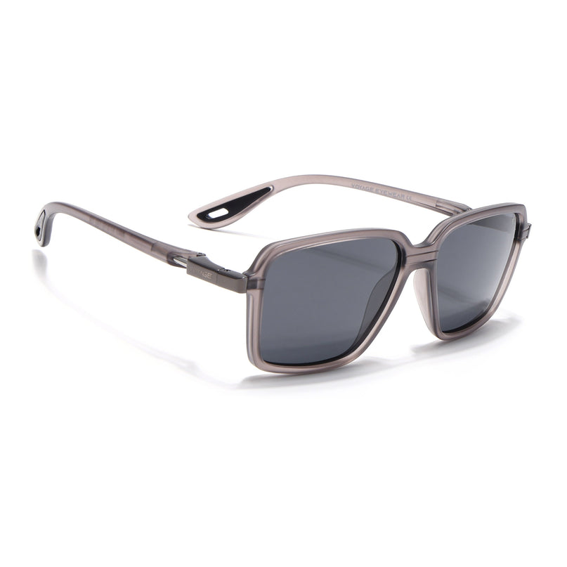 Hydra | Grey Rectangle Polarized Sunglasses | PMG6655