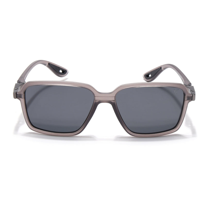 Hydra | Grey Rectangle Polarized Sunglasses | PMG6655