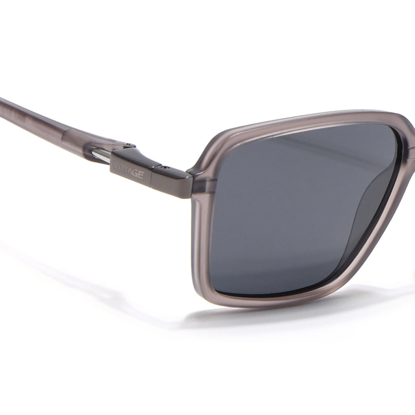 Hydra | Grey Rectangle Polarized Sunglasses | PMG6655