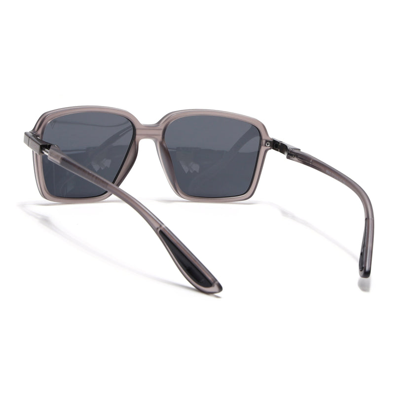 Hydra | Grey Rectangle Polarized Sunglasses | PMG6655