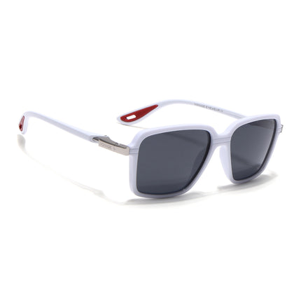 Hydra | White Rectangle Polarized Sunglasses | PMG6656