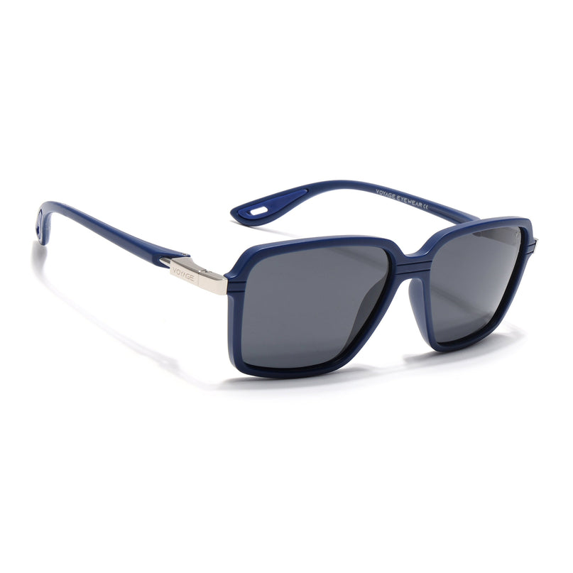 Hydra | Blue Rectangle Polarized Sunglasses | PMG6657