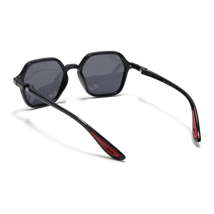 EdgeX | Shine Black Hexagon Polarized Sunglasses | PMG6639