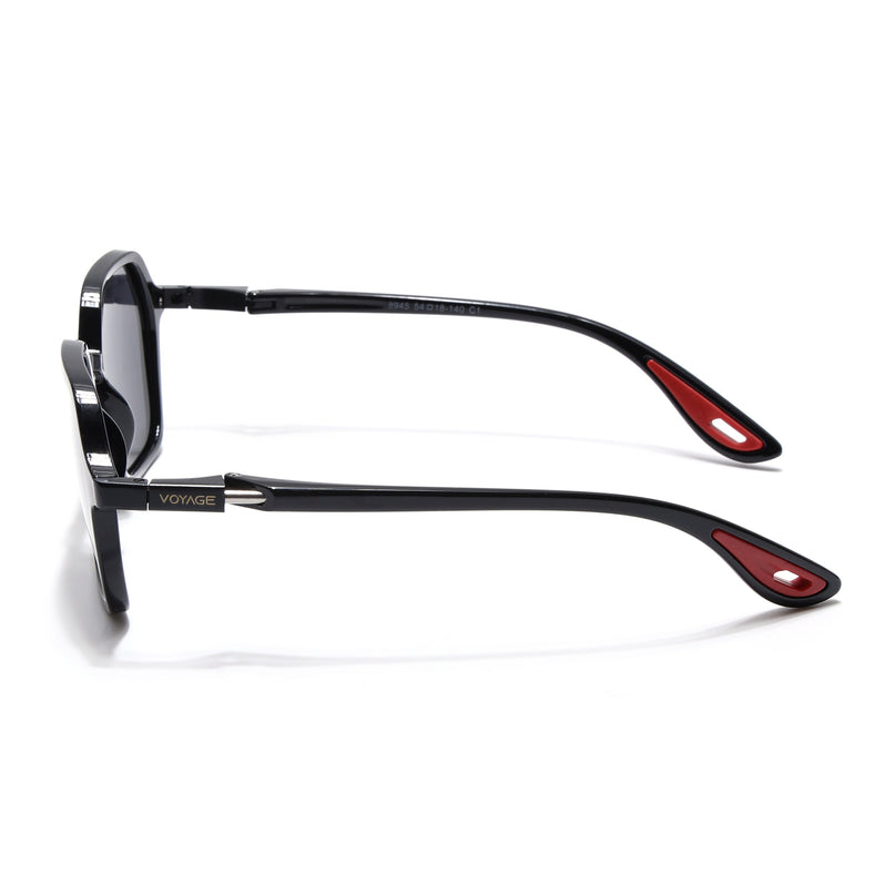 EdgeX | Shine Black Hexagon Polarized Sunglasses | PMG6639
