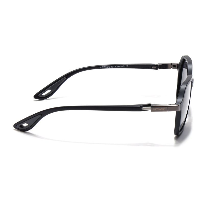 EdgeX | Matt Black Hexagon Polarized Sunglasses | PMG6640