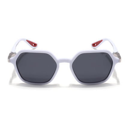 EdgeX | White Hexagon Polarized Sunglasses |  PMG6642