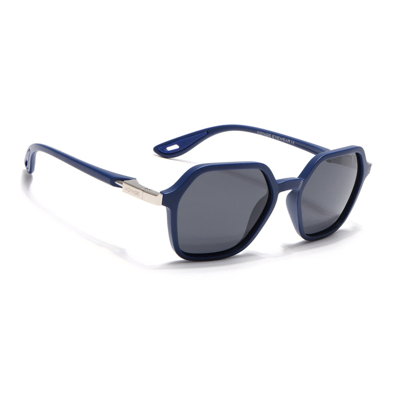 EdgeX | Blue Hexagon Polarized Sunglasses | PMG6643