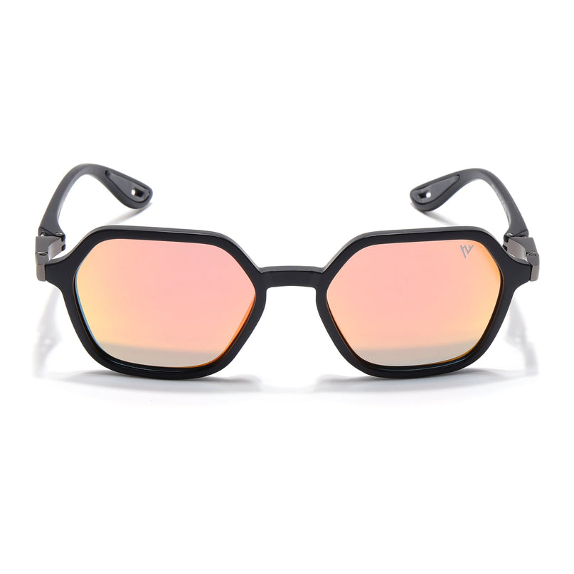 EdgeX | Multicolor Reflector Hexagon Polarized Sunglasses | PMG6644