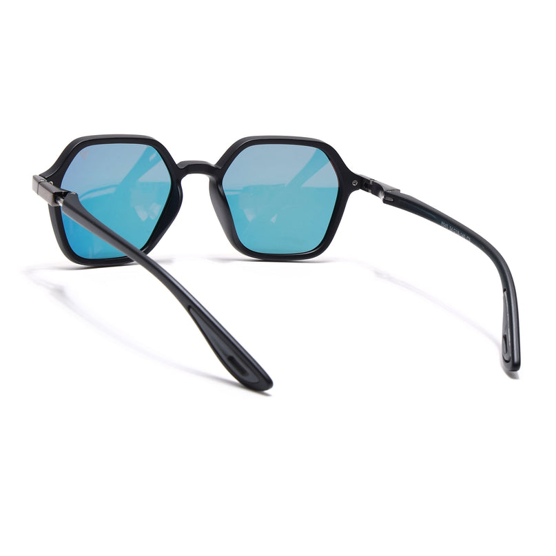 EdgeX | Multicolor Reflector Hexagon Polarized Sunglasses | PMG6644
