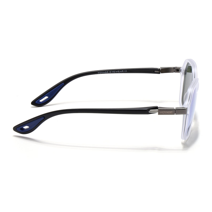 EdgeX | Aqua Blue Reflector Hexagon Polarized Sunglasses | PMG6645