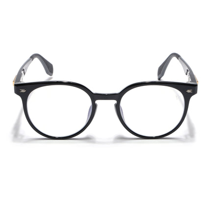 Voyage Exclusive Shine Black Round Eyeglasses for Men & Women - MG4474-C1