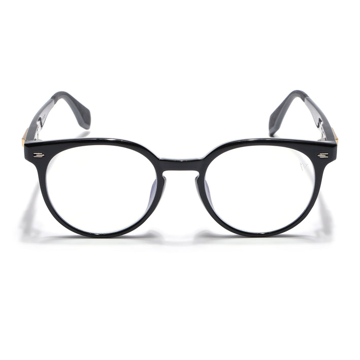 Voyage Exclusive Shine Black Round Eyeglasses for Men & Women - MG4474-C1