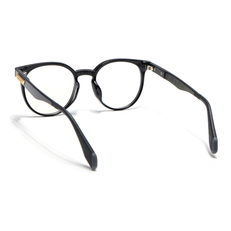 Voyage Exclusive Shine Black Round Eyeglasses for Men & Women - MG4474-C1