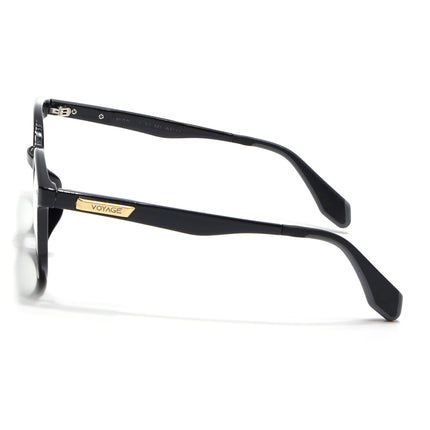 Voyage Exclusive Shine Black Round Eyeglasses for Men & Women - MG4474-C1