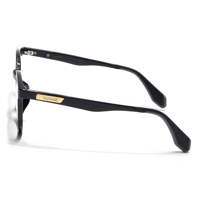 Voyage Exclusive Shine Black Round Eyeglasses for Men & Women - MG4474-C1