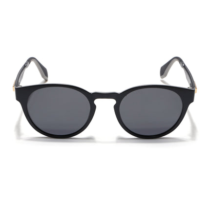 Active Matte Black Round Polarized Sunglasses - PMG4456