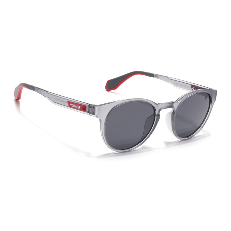 Active Grey Round Polarized Sunglasses - PMG4457