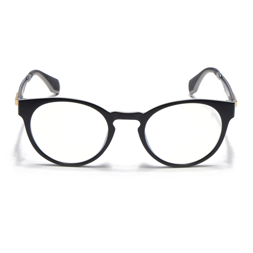 Voyage Exclusive Matt Black Round Eyeglasses for Men & Women - MG4458-C1