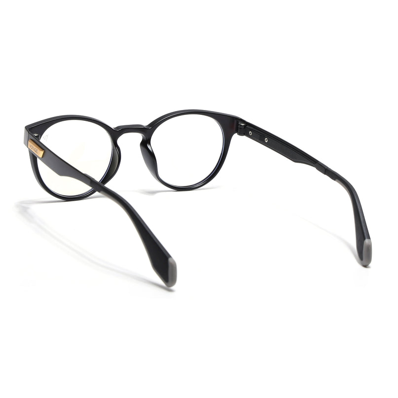 Voyage Exclusive Matt Black Round Eyeglasses for Men & Women - MG4458-C1