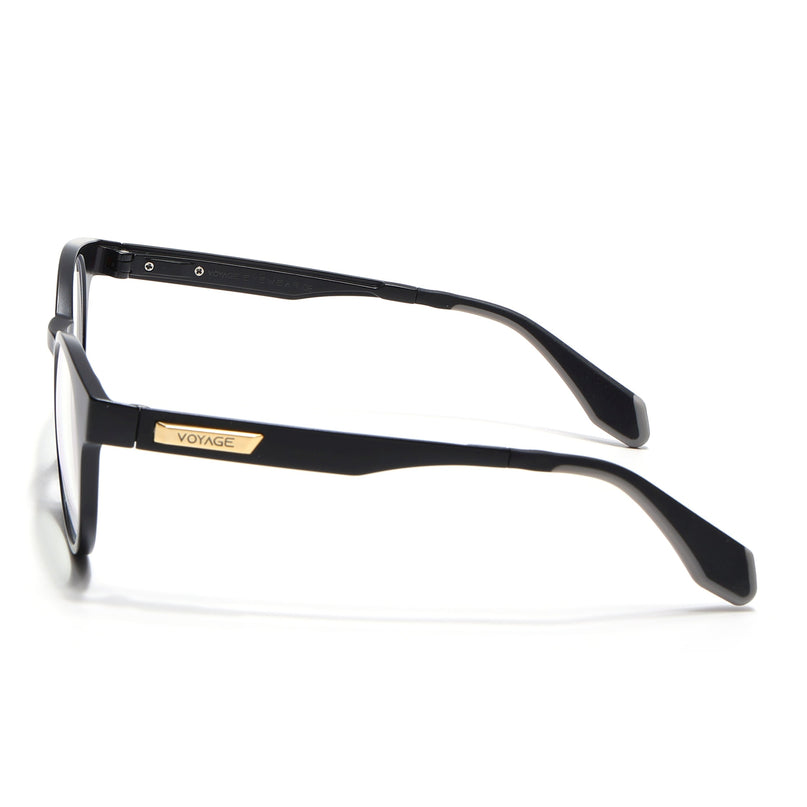 Voyage Exclusive Matt Black Round Eyeglasses for Men & Women - MG4458-C1