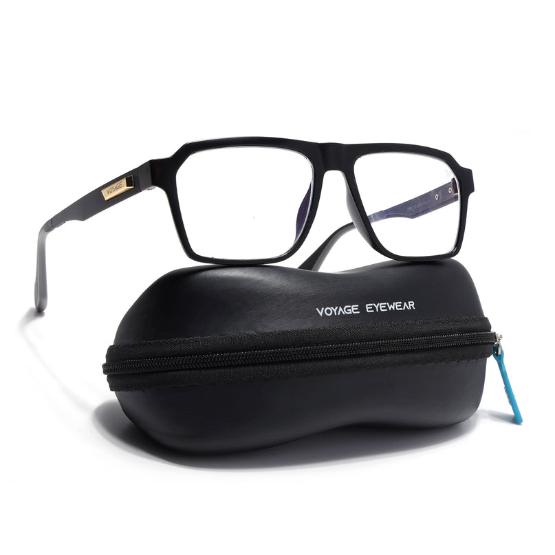 Voyage Exclusive Matt Black Wayfarer Eyeglasses for Men & Women - MG4453-C1